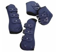 SOLUSTRE 4 Pcs Horse Leg Wraps Adjustable Open Front Pu Shell Horse Boots for Lower Limb Protection, Comfortable and Easy to Use, Suitable for Jumping and Turnout, Set of Four Medium Size