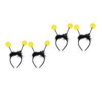 SOLUSTRE 4 Pcs LED Light-up Insect Headband Hair Accessory with Cloth Material, Portable Design, for Cosplay Party and Halloween Hair Decorations