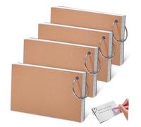 SOLUSTRE 4 Pcs Lined Flash Cards with Binder Rings Ruled Index Cards for Studying and Note-Taking Double-Sided Horizontal Lines Easy Flip for Efficient Learning and Organization
