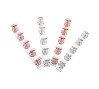 SOLUSTRE 4 Sets Magnetic Nail Practice Display Stand with Acrylic Base for False Nails Fit for Manicure Art Dual-purpose Holder for DIY Beginners and Salon Use in Silver and Rose Gold