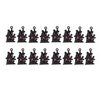 SOLUSTRE 40 Pcs Halloween Castle Pendant DIY Jewelry Accessory Black Alloy Haunted House Charm for Necklace and Bracelet Unique Eye-catching Castle Jewelry Accessory
