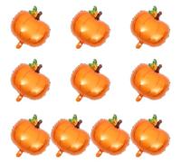SOLUSTRE 40 Pcs Large Pumpkin-shaped Aluminum Foil Balloon in Orange for Fall Theme Party and Thanksgiving Day Decorations, Simple and Classic Style Balloon for Autumn Celebration