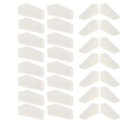 SOLUSTRE 40pcs Triangle Nail Art Sponges Mini Makeup Applicator for Precise Application Reusable Beige Sponge for Foundation Blush Eye Shadow on The Go Touchups