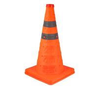 SOLUSTRE 45cm Collapsible Mini Traffic Cones for Sports Training and Road Safety, Reusable Pp Marker Cones with High Visibility Orange Colour, for Football and Outdoor Activities