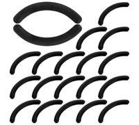 SOLUSTRE 48pcs Black Eyelash Curler Silicone Pads Replacement Soft Rubber Lash Curler Pads Easy to Use Sturdy Makeup Tool