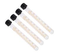 SOLUSTRE 4pcs 15ml Glass Screw Cap Test Tubes with Rubber Gaskets, Graduated Centrifuge Tubes for Laboratory Use, Heat Resistant Chemistry Vials 16x150mm for Scientific Experiments and Liquid Storage