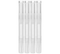 SOLUSTRE 4pcs 3ml Refillable Nail Oil Pens with Brush, Leak-proof Abs Empty Cosmetic Containers for Nail Care, Comfortable Grip Design for Manicure and Cuticle Oil Application