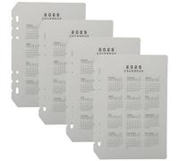 SOLUSTRE 4pcs A5 Waterproof Plastic Detachable Binder Dividers with 6 Holes Design, Convenient Notebook Separators for Loose Leaf Binder Supplies, for Office and School Use