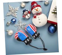 SOLUSTRE 4pcs American Flag Boxing Gloves Hanging Ornaments Large Simulation Punching Gloves Car Decorations Christmas Tree Pendants for Holiday Party Indoor Use