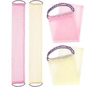 SOLUSTRE 4pcs Back Exfoliating Towels Shower Towels 30x10inch Lightweight Nylon Body Exfoliating Cloths for Elders Suitable for Camping Trips and Travel