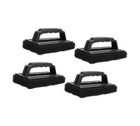 SOLUSTRE 4pcs BBQ Grill Scrubber Pad Handle Cleaning Brush for Griddle and Oven Household Kitchen Sponge for Rust and Oil Removal Suitable for Tabletop and Walls