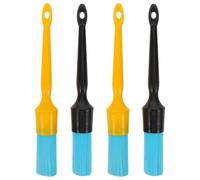 SOLUSTRE 4pcs Car Interior Detailing Brush: Automobile Engine Cleaning Brushes For Interior/Exterior Automotive Trim Wheel Rim Engine Air Vents