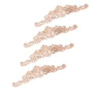 SOLUSTRE 4pcs Chic Wooden Applique Cabinet Wood Onlay 30x8cm Wood Home Decoration Elegant Classical Design for Furniture DIY Decor