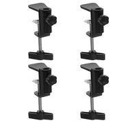 SOLUSTRE 4pcs Desk Clamp Mount with Multidirectional Rotation, Metal and Plastic C-clamp Holder for Tablet and Monitor, Maximizes Workspace for Drawing and Reading