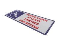 SOLUSTRE 4pcs Disabled Warning Stickers for Disabled People, Highly Visible Pvc Handicap Sign Decals with Self Adhesive Backing, Versatile Use in Public Spaces and Private Properties