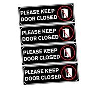 SOLUSTRE 4pcs Door Closing Stickers Please Keep Door Closed Sign Decals for Office Bathroom Lounge Storage Self-Adhesive Safety Alert Labels Easy to Apply and Remove