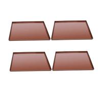 SOLUSTRE 4pcs Food-Grade Silicone Dehydrator Mats Reusable High-Temperature Resistant Oven Baking Tray Liners for Household Dryers and Air Fryers Non-Stick Pads