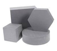 SOLUSTRE 4pcs Geometric Cube Photo Props White Foam Jewelry Cosmetics Product Photography Props for Studio Shoot