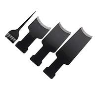 SOLUSTRE 4pcs Hair Coloring Dyeing Kit Hair Coloring Brush Flat Comb Board Plastic Tools Creates Strong Base Prevents Dye Touching Home Use
