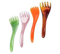 SOLUSTRE 4pcs Handheld Scalp Massage Comb Head Massager Five-Claw Design for Relaxation and Stress Relief, Portable Resin Scalp Scratcher Suitable for Hair Growth and Full Body Acupressure