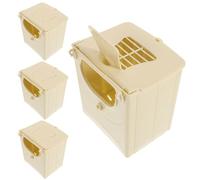 SOLUSTRE 4pcs Hanging Bird Box Bird Hatching House Withstand Weather Solid Structure Plastic Unique Style Living Place for Lovebirds and Pet