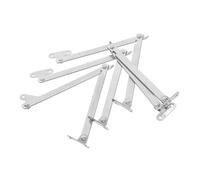 SOLUSTRE 4pcs Heavy Duty Cabinet Lid Support Hinges Folding Iron Lift Locking Bracket for Kitchen Furniture Wardrobe Doors, Drop Front Desk Hinges Suitable for Cabinets