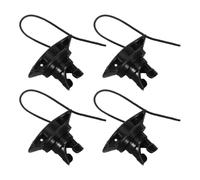 SOLUSTRE 4pcs Inflatable Boat Valve Adapter for Raft and Canoe Pvc Black