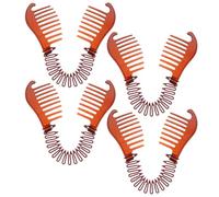 SOLUSTRE 4pcs Interlocking Two Sides Hair Comb Clips for Women and Girls Portable Lightweight Plastic Hair Braiding Styling Tool Easy to Use