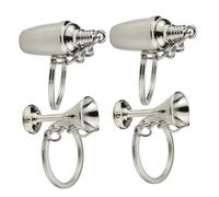 SOLUSTRE 4pcs Metal Goblet and Shaker Keychain Set for Car Keys Portable Cocktail Shaker and Wine Pendant Key Rings with Smooth Surface Creative Bartender Accessories