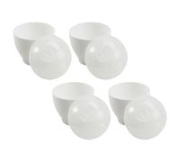 SOLUSTRE 4pcs Microwave Egg Poacher Cups Mini Steamed Egg Maker Set for Breakfast Gadget for Healthy Meal Preparation