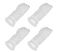 SOLUSTRE 4pcs Nylon Mesh Filter Socks for Aquarium Filtration Bags with Honeycomb Design, 4 Inch Ring and 10 Inch Length, Washable and Secure Installation for Fish Tank and Pond Debris