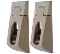 SOLUSTRE 4pcs Oval Closet Rod Support Brackets Made of Sturdy Aluminum Alloy for Wardrobe Poles, Providing Rod Stability and Preventing Slipping in Storage Spaces