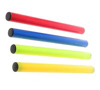 SOLUSTRE 4pcs Plastic Baton Set for Relay Race Track and Field Events, Lightweight Running Equipment with Smooth Rolled Edge, for Sports Use and Track and Field Relay Races Random Color