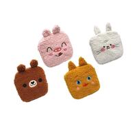 SOLUSTRE 4Pcs Plush Menstrual Pad Storage Bags with Zipper Portable Sanitary Napkin Pouches for Teens Tear-Resistant Coin and Cosmetic Bags