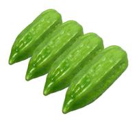 SOLUSTRE 4pcs Simulation Fake Vegetable Models Green Foam Bitter Gourd