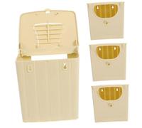 SOLUSTRE 4pcs Small Plastic Parrot Breeding Box Bird Mating Nesting House for Garden Use Cockatiel Lovebird Budgie Breeding Nest Box for Parakeets