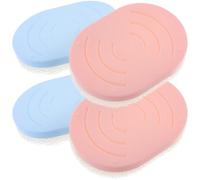 SOLUSTRE 4pcs Sponge Soap Holder Soap Saver Pads with Unique Compact Design Abs and Sponge Material Practical Easy to Store for Bathtub and Shower Use