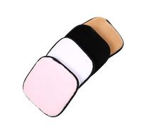SOLUSTRE 4pcs Square Makeup Removal Facial Sponges with Ultra-fine Fibers Deep Cleansing Puff for Removing Makeup Dirt and Excess Oil Gentle Face Washing Tool in White Nude Black and Pink