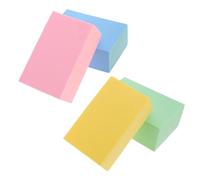 SOLUSTRE 4pcs Square Sponge Bath Sponges for Shower and Daily Bath, Ergonomic Design Dead Skin Remover, Family-Friendly Colours Suitable and Pregnant Women