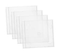 SOLUSTRE 4pcs Transparent CD DVD Storage Boxes Portable Disc Organizer Cases Protective Holders for Travel and Home Use Standard for Easy Identification and Space Saving