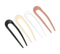 SOLUSTRE 4pcs U-shaped Hair Clips Resin Hair Forks Elegant Hairpins for Women in Assorted Colours Chic and Fashionable Suitable for Daily Life and Festival Use