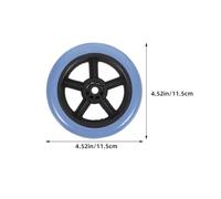 SOLUSTRE 4pcs Universal Walker and Wheelchair Front Caster Wheels Replacement, Blue PVC and Metal Material, Anti-Slip Design for Indoor and Outdoor Mobility with Easy Maneuverability