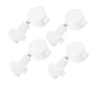 SOLUSTRE 4pcs White Twin Wheel Pet Cage Casters with Brake Swivel Furniture Replacement Wheels with Rod Design for Easy Installation and Smooth Mobility