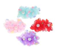 SOLUSTRE 4pcs Women Hair Bun Covers Mesh Hair Net with Abs Elastic Bands Comfortable Experience Holds Buns in Place for Weddings and Cosplay Accessories