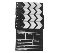 SOLUSTRE 4pcs Wooden Directors Clapper Board Set for Movie Party with Easy to Write Surface and Eye-catching Classic Touch, Creative Photo Props Featuring Realistic Detail for Film Scene