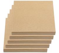 SOLUSTRE 5 Books Self-adhesive Memo Pads with Strong Sticky Tabs, Portable Small Writing Notepads for Home Use and School, Brown Paper Pads Leaving No Traces after Removal