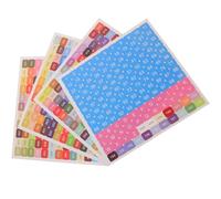 SOLUSTRE 5 Sets Assorted Color Paper Number Stickers for Crystal Art Kits, Creative Square DIY Craft Labels, Convenient Helpers for Art Painting and Mosaic Making