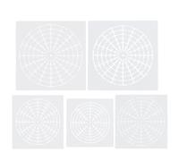 SOLUSTRE 5 Sheets Mandala Dotting Tools Reusable Mandala Template Washable Wear-Resistant Pet Stencils for Card Making and Planning