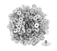 SOLUSTRE 500pcs Metal Candle Wick Holders Heat-resistant Bases for Candle Making DIY Compatible with Various Wicks and Wax Types Lightweight Tabs for Romantic Dinners and Holiday