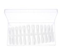 SOLUSTRE 504pcs False Nail Tips Full Cover Square End Plastic Artificial Nails Easy to Trim and Apply for Daily Use Suitable for People of Different Finger Sizes
